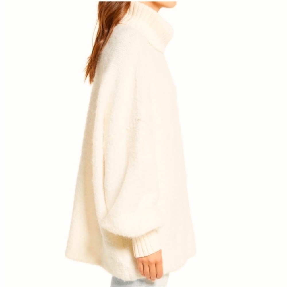Free People Milo Tunic Sweater in Evening Cream Off White NWT XL - Picture 4 of 12